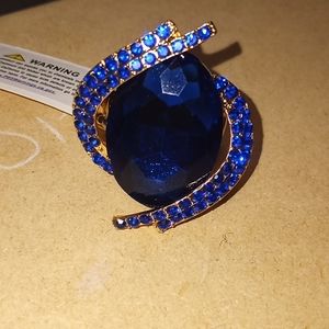 Miro Crystal Collection Faux Sapphire Ring